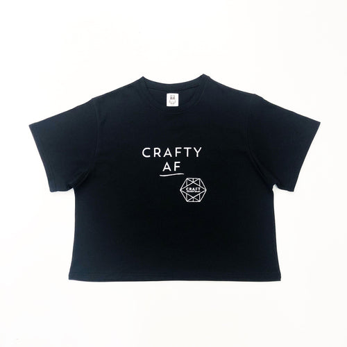 Black Crop Top T shirt CRAFTY AF!